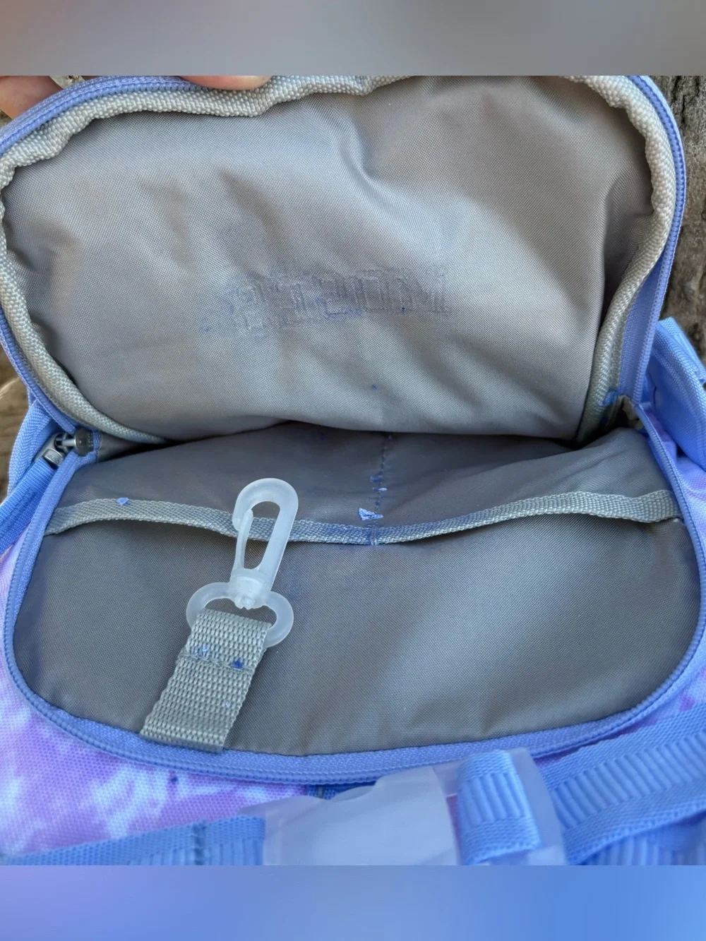 New Pottery Barn Lavender Heart Tie-Dye Mackenzie Backpack Size Small